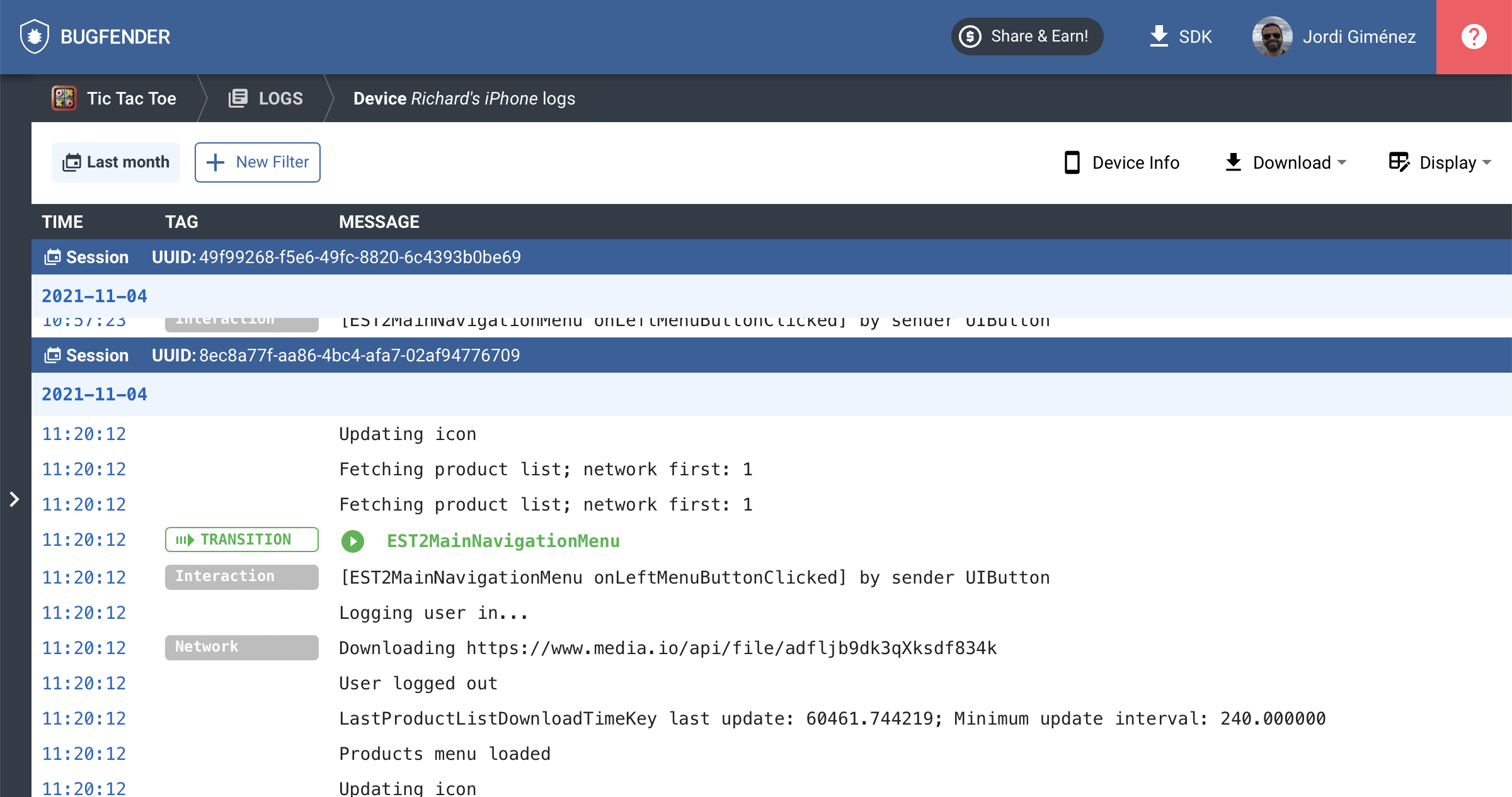 bugfender-collect-logs