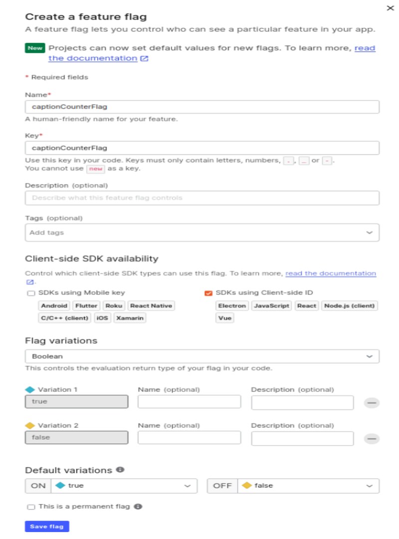 launchdarkly flag setup photo