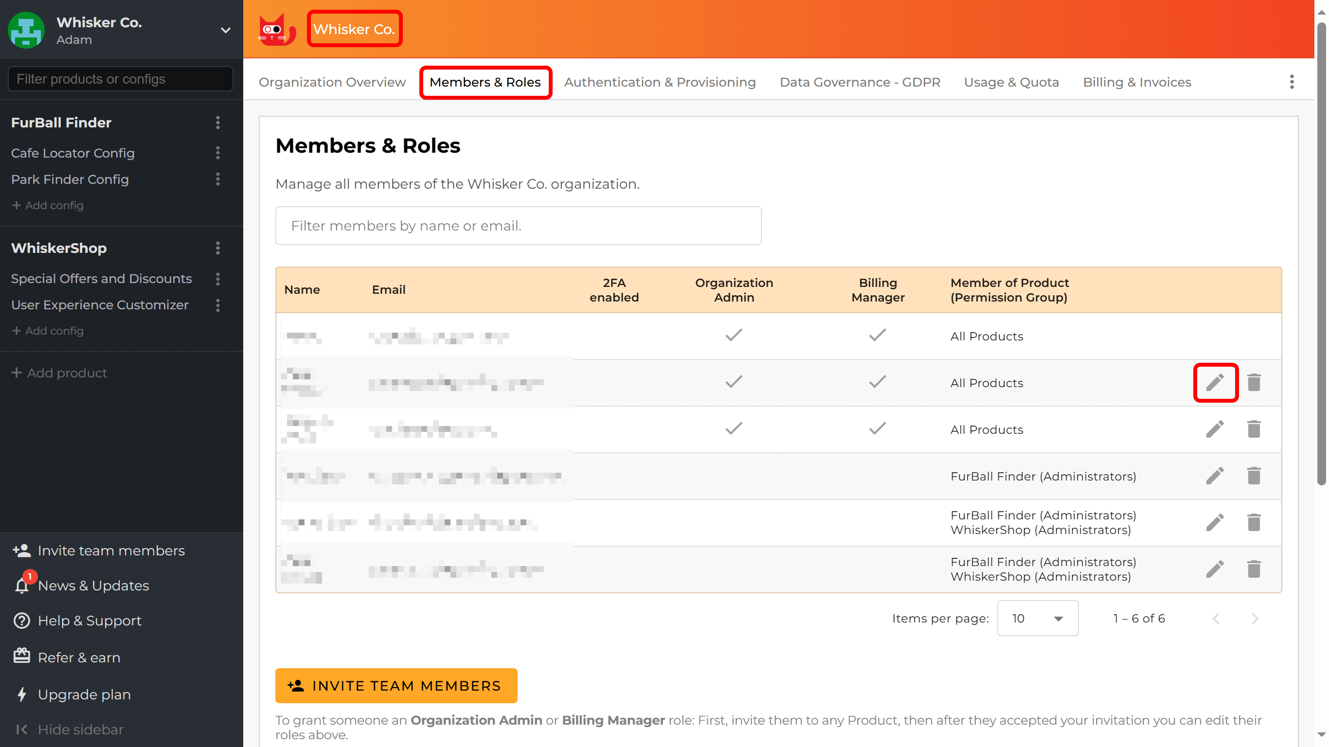 ConfigCat Members and Roles