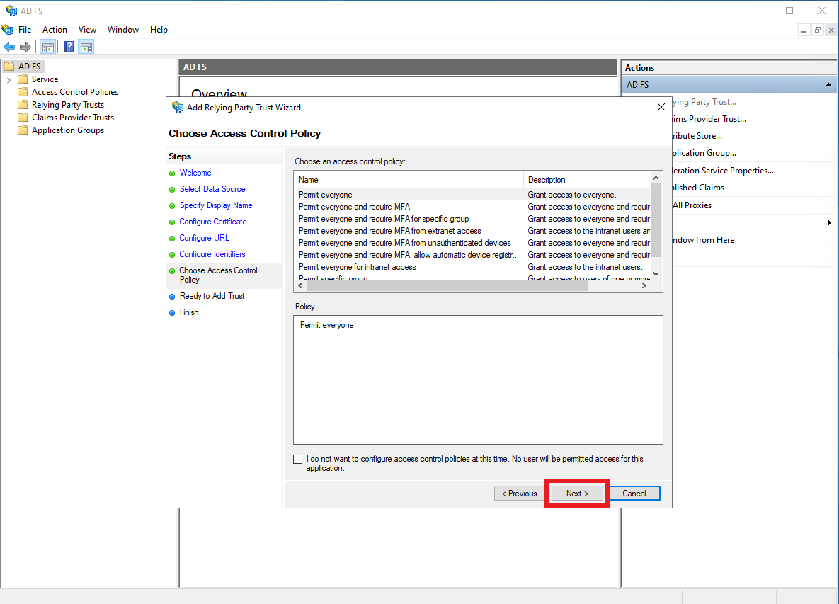 ADFS Access Control Policy